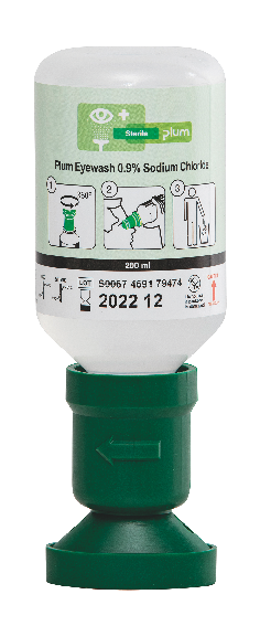 Augenspülflasche gefüllt, Augenspülbehälter, Augendusche