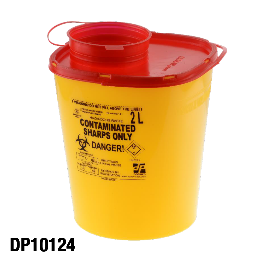 DP10124:Kanülenabwurfbehälter, Kanüleneimer, Sicherheitsbehälter, Sicherheitsbox für Kanülen, Abwurfbehälter