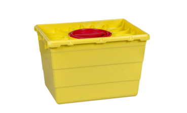 773899125:Kanülenabwurfbehälter, Sicherheitsbehälter, Sicherheitsbox für Kanülen, Entsorgungsbehälter
