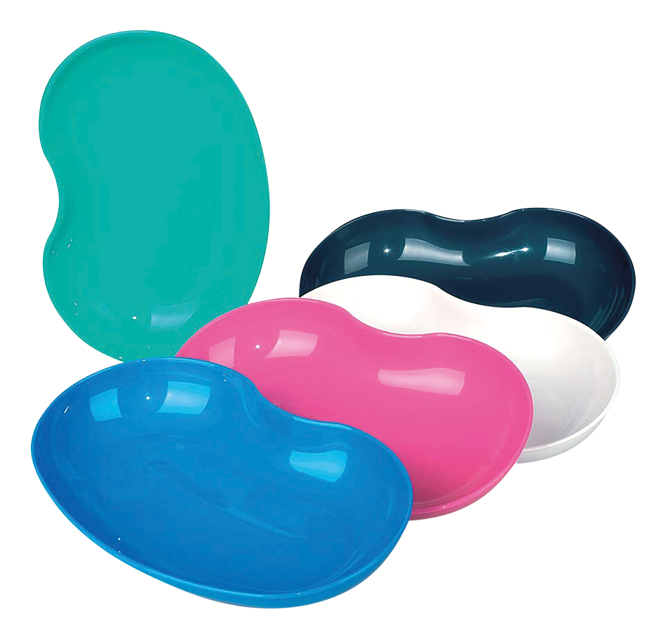 Nierenschalen aus Kunststoff, färbig, Schüssel