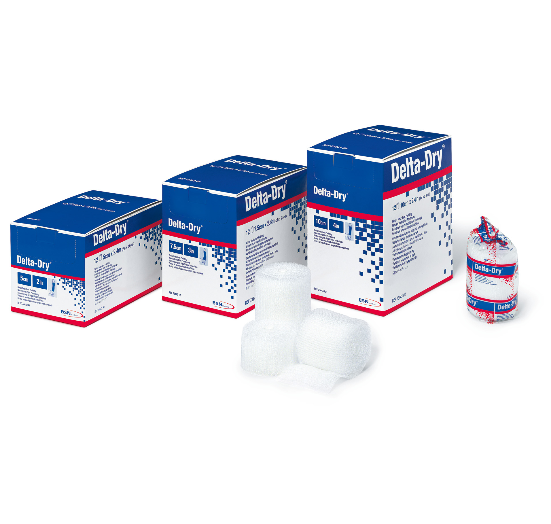 734431:DELTA DRY Polsterbinde, Polsterwatte