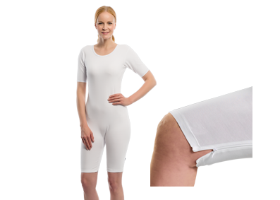 4697001L:Pflegebody mit Beinreißverschluß kurzer Arm