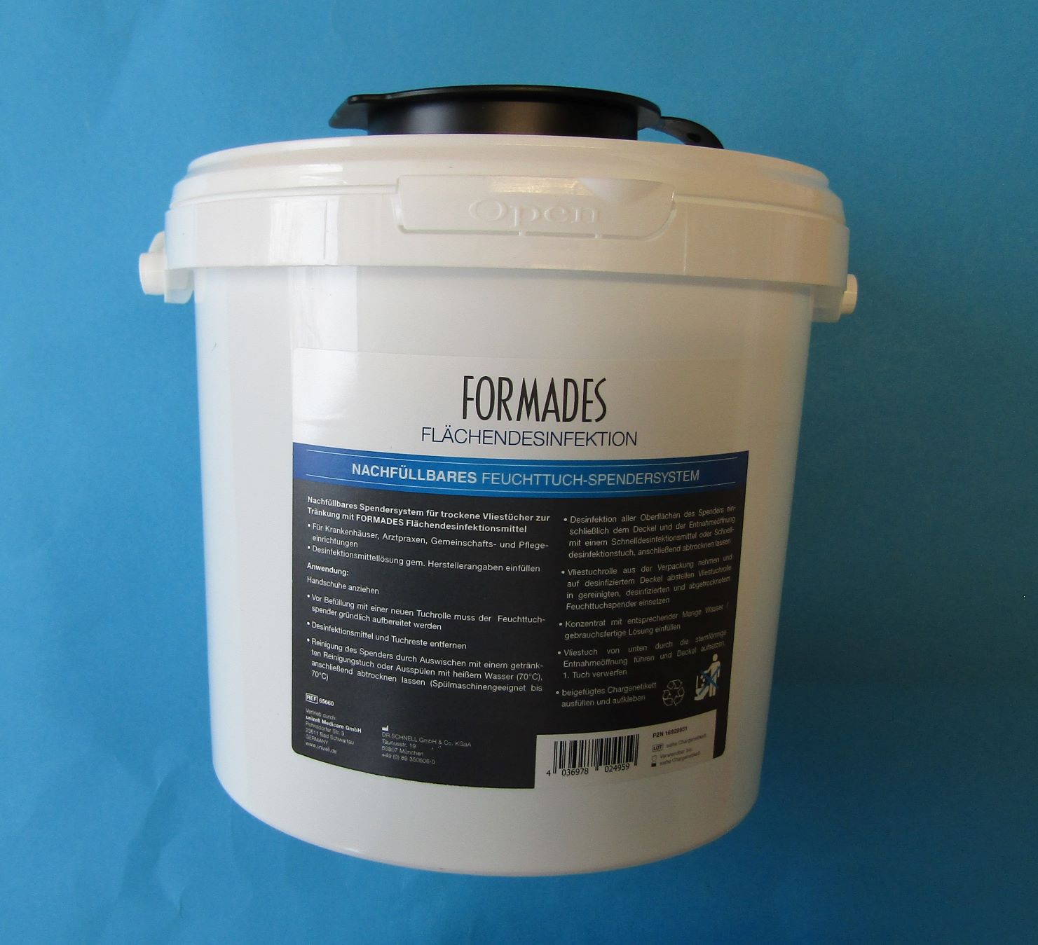 Eimer gross für Vliesrolle 90 Tücher, Kübel