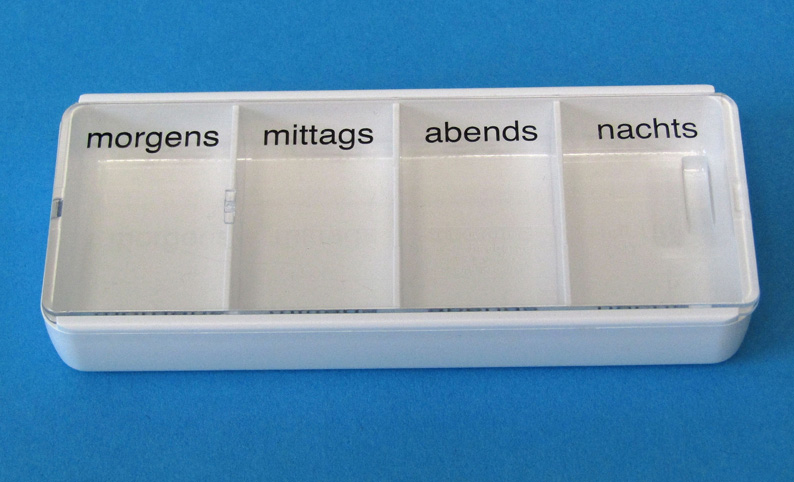 3085:Medi 7 Wochendispenser, Medikamentenaufbereiter, Ersatzdispenser, Ersatzdeckel