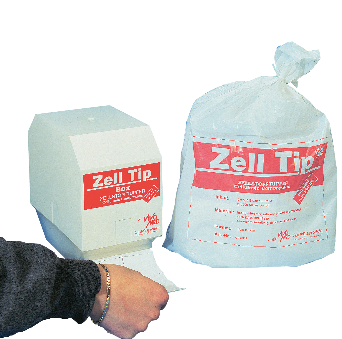 Zelltupfer, Wattetupfer BOX, Tupferbox