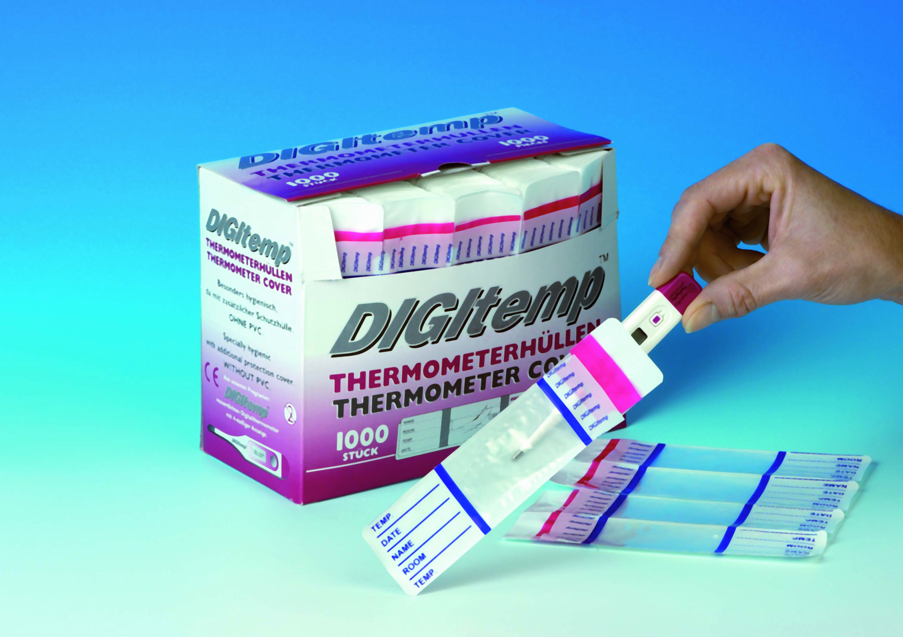 Thermometer Schutzhüllen, Fieberthermometer, Folie