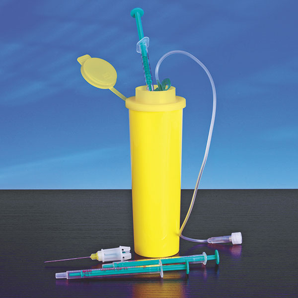 I90015:Kanülensammler - Taschencontainer, Kanüleneimer für Tasche