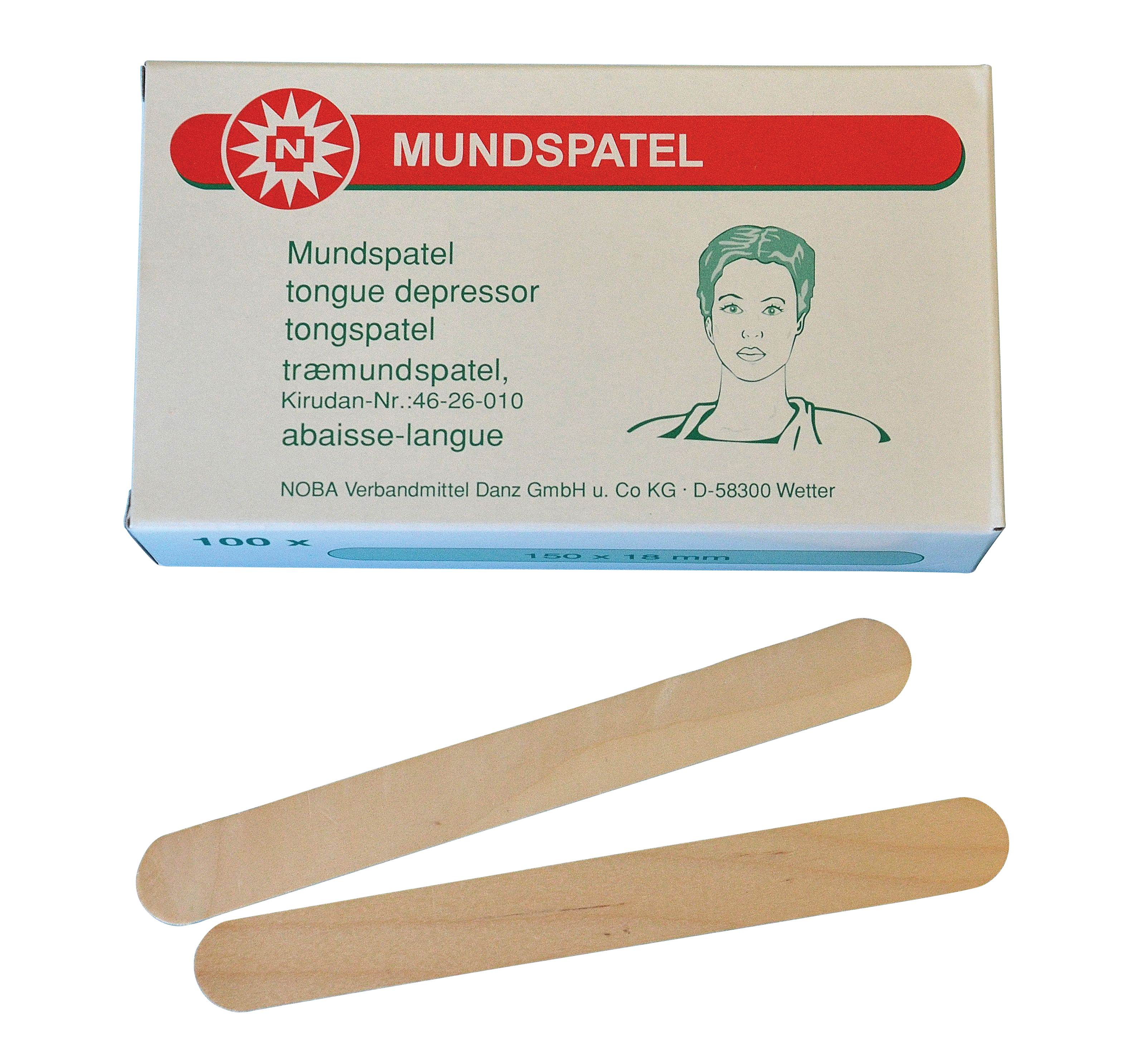NOBA Holzmundspatel, Holzzungenspatel, Zungenspatel