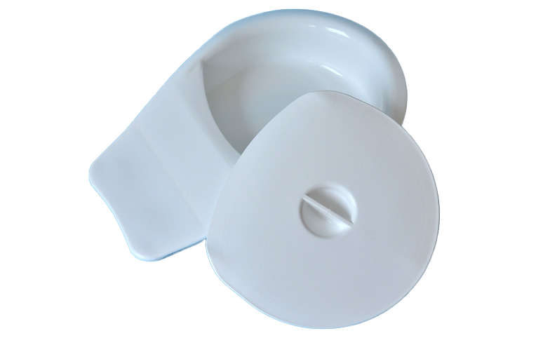 30043W:Bettpfanne, Stechbecken aus Kunststoff, Krankenpfanne, Toilettenpfanne