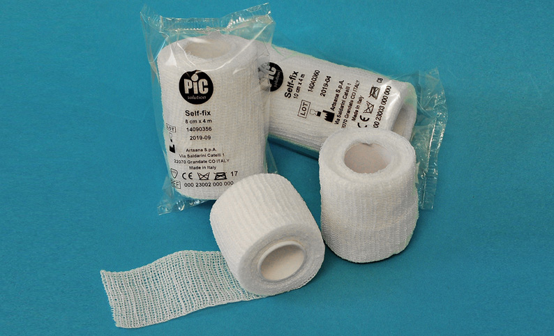 0456:Self-Fix krepp Haftbinde, Fixierbinde, elastische Binde, Fixierrolle